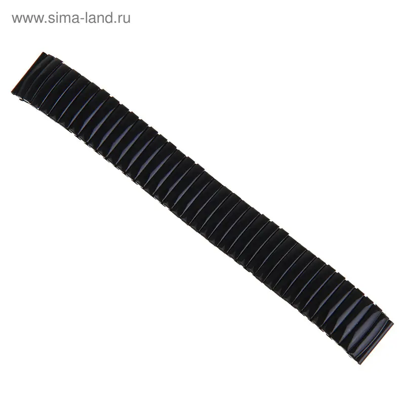 Ремешок для часов 18 мм, металл, длина 15.5-27 см, чёрный