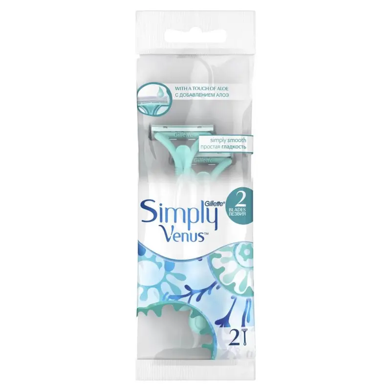 Станок бритвенный одноразовый Gillette Venus2, 2 шт