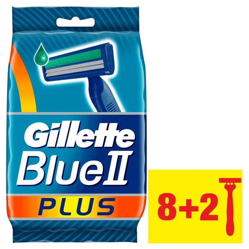 Станок бритвенный одноразовый BlueII Plus, 8+2 шт