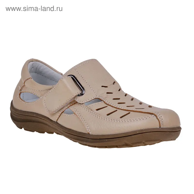 Туфли летние открытые для школьников арт. SB-23527 (бежевый) (р. 34)