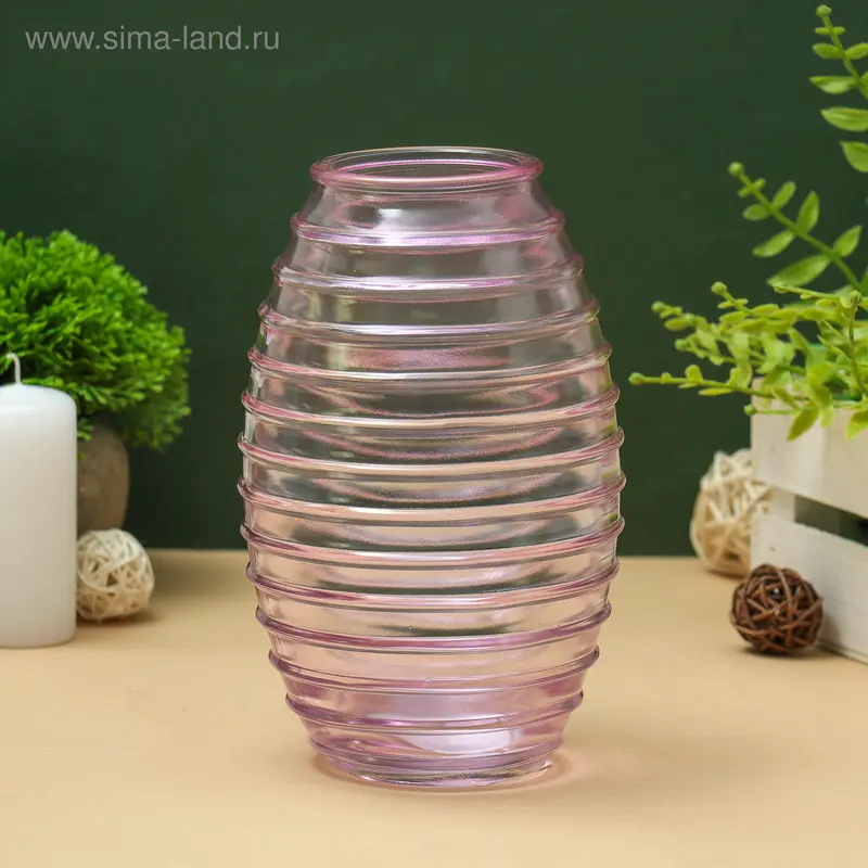 Ваза "Лайт" сиреневая 19,5 см