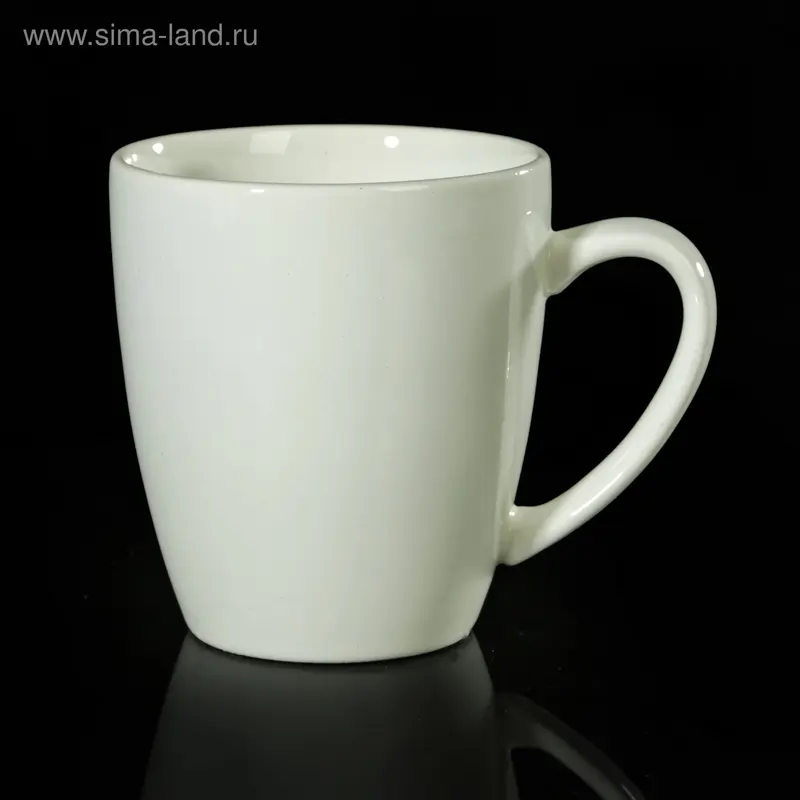 Кружка, d=8,2 см, высота 9 см, цвет белый