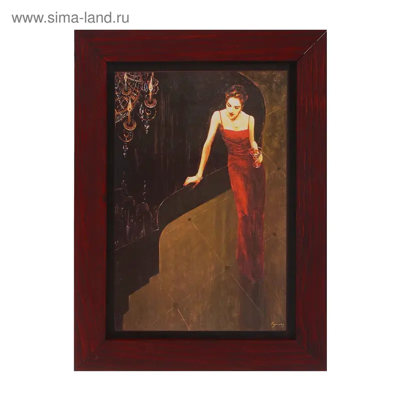 Картина в раме "Дама у рояля" 43,5*30см