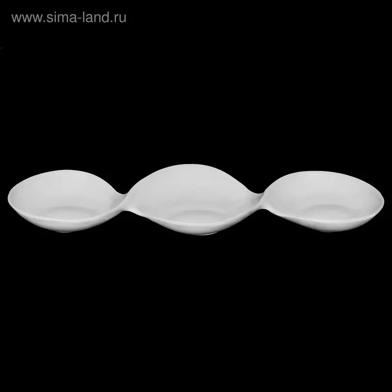 Менажница, 3 секции, 37×17 см