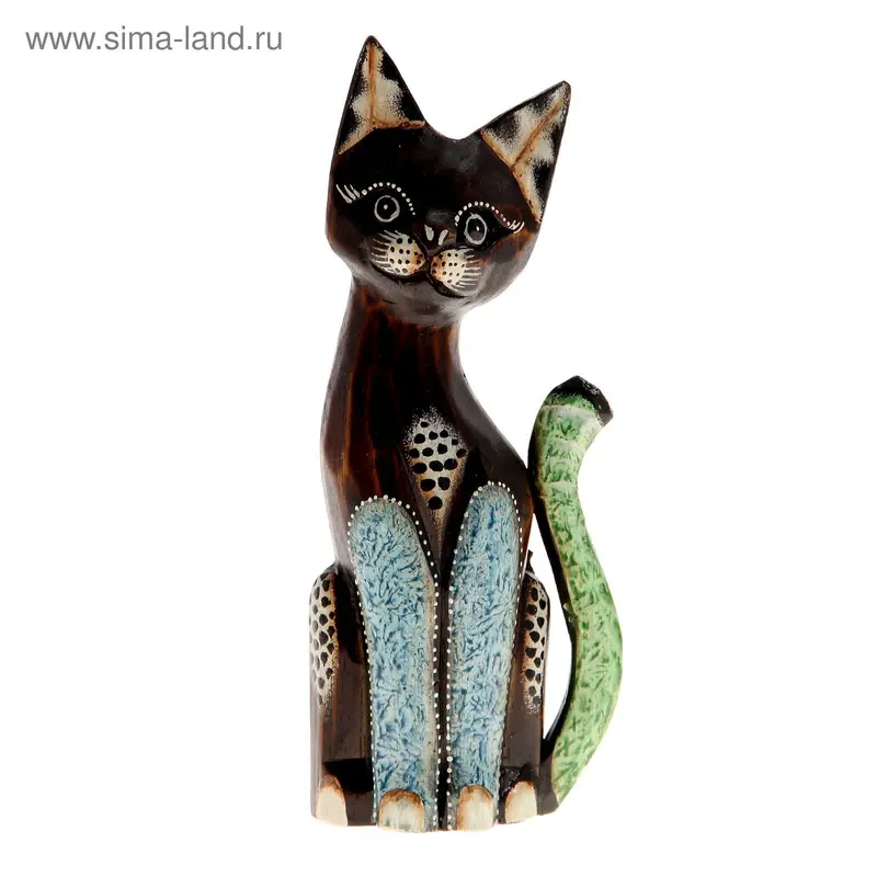 Деревянная фигурка "Кот красавец" 25см