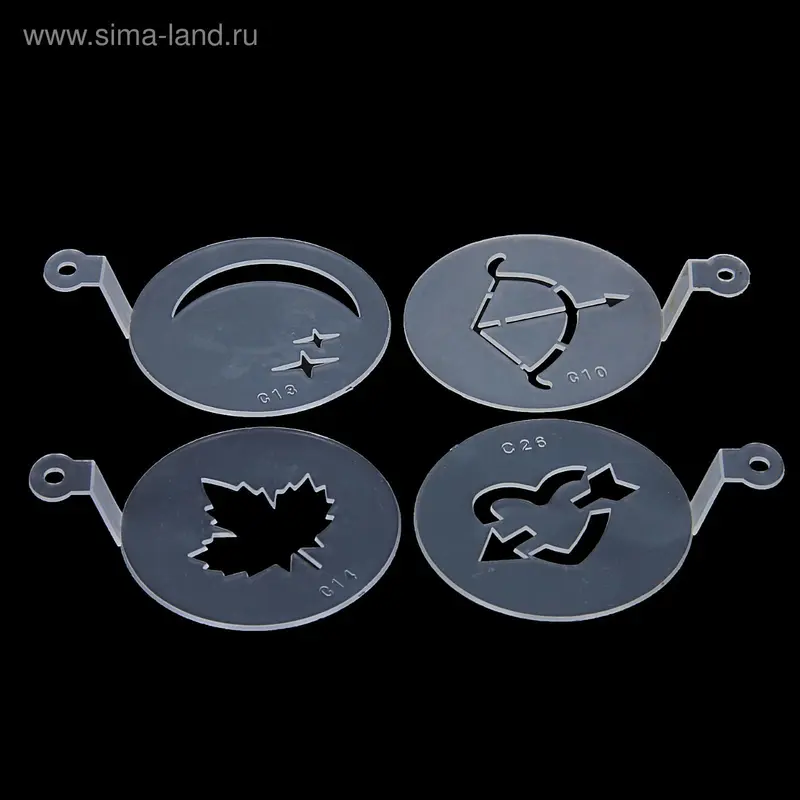 Трафарет для выпечки и кофе "Торжество" d 7,5 см, МИКС