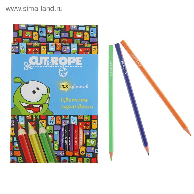 Карандаши 18 цветов Cut the Rope