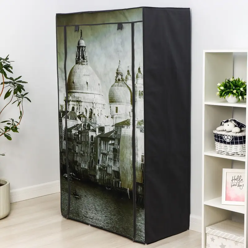 Шкаф для одежды «Венеция», 100×50×170 см, цвет серый