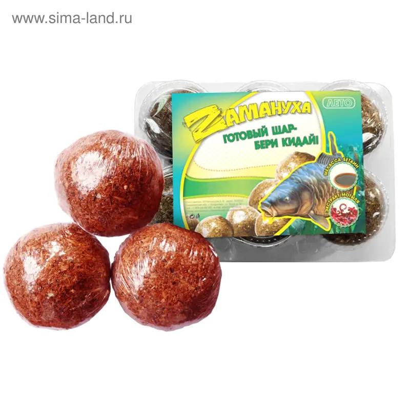 Прикормка "Zамануха Profi БК" лето Карась, вес 700 г (набор 6 шт.)