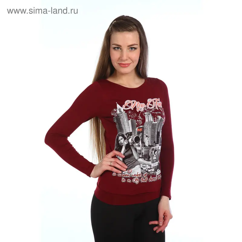 Блузка женская Мечта вишня, р-р 52