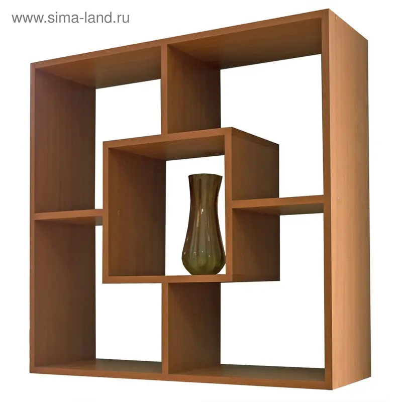 Полка Квадрат 795х250х795 Бук тёмный