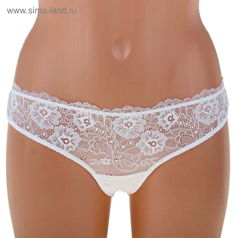 Трусы женские бразильяна ICD37181 Basic Lace белый, р-р 46 (4)