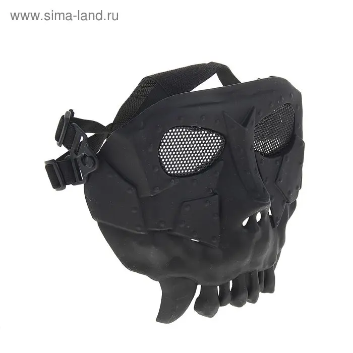 Маска для страйкбола KINGRIN Desert army group mask V2-Round mesh (Black) MA-53-BK