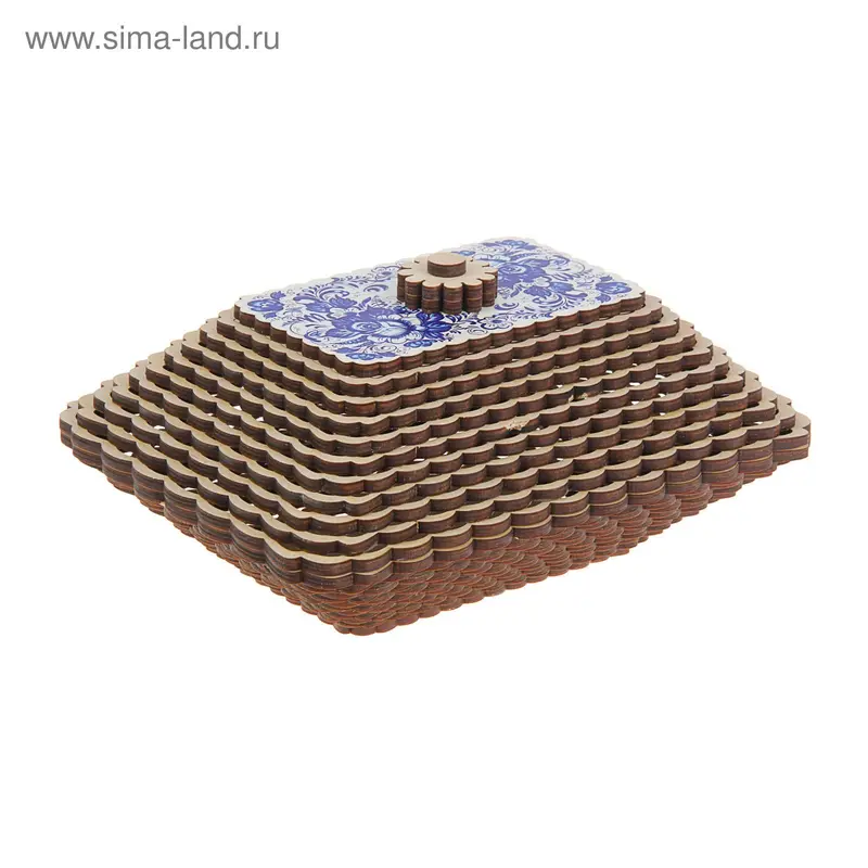 Конфетница КП "Голубая роза", гжель