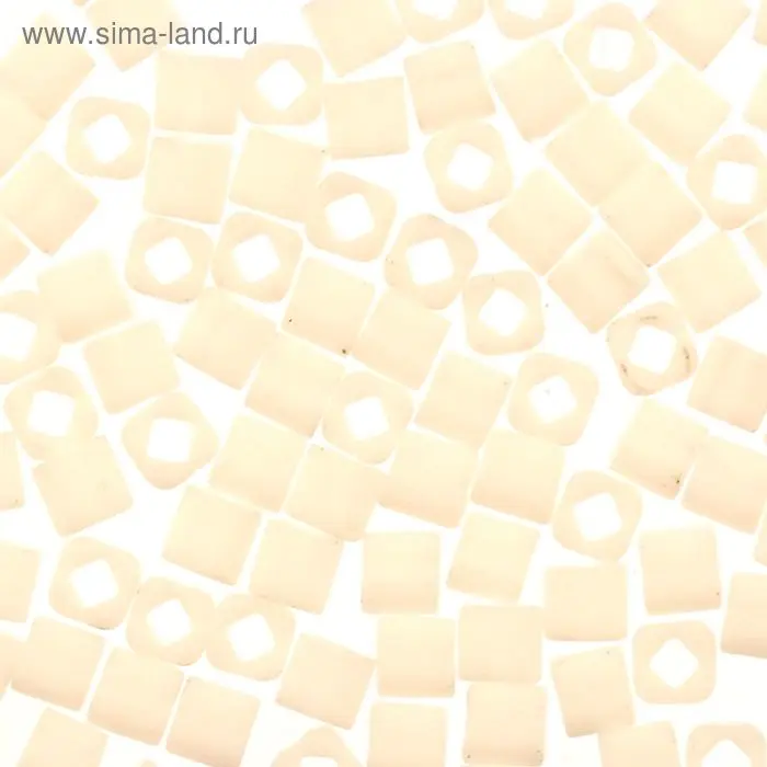 Бисер Япония "ТОНО" Cube №2, 3 мм, 5гр (0041F белый/матовый)
