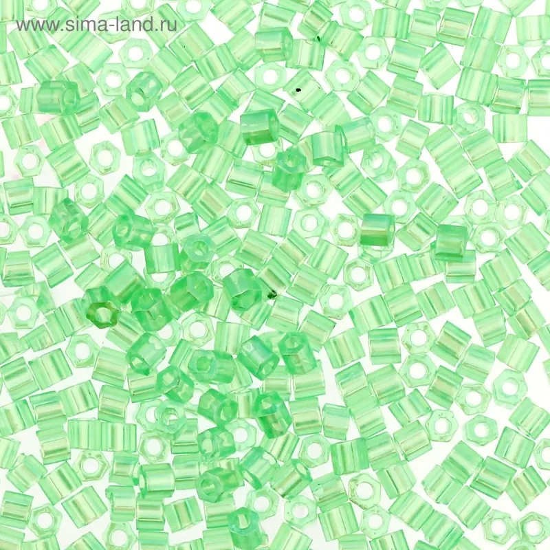 Бисер Япония "TOHO" Hexagon №3, 11/0, 5гр (0144 бл.зел./перл.)