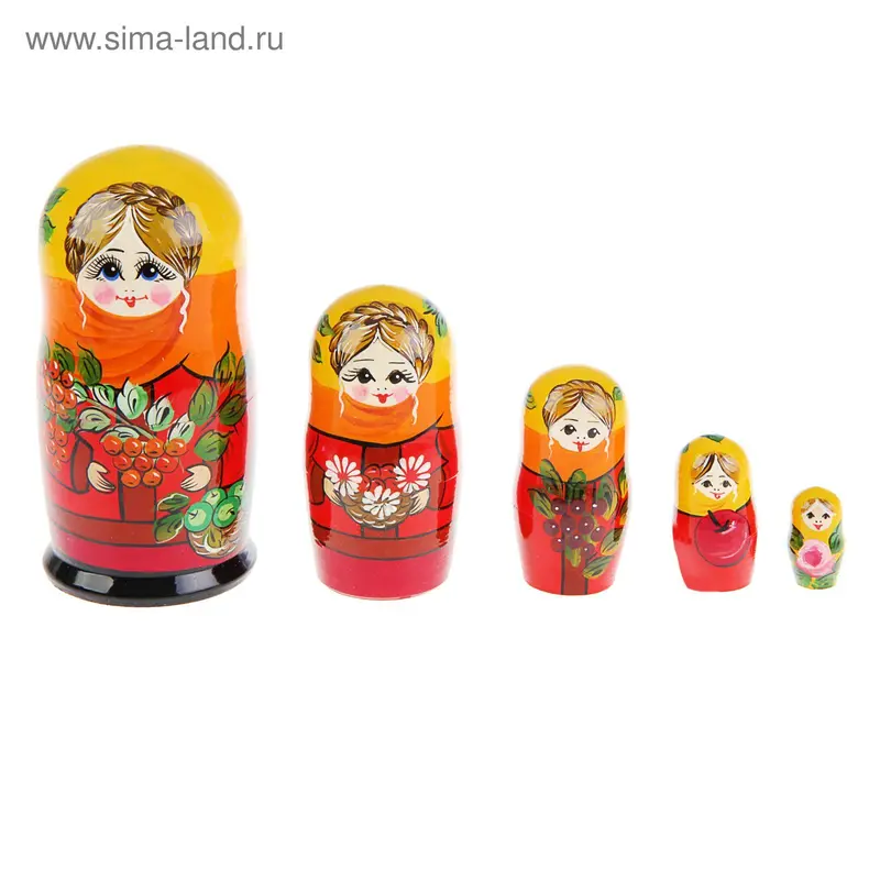 Матрешка "Дары осени" 5 кукол, художественная роспись