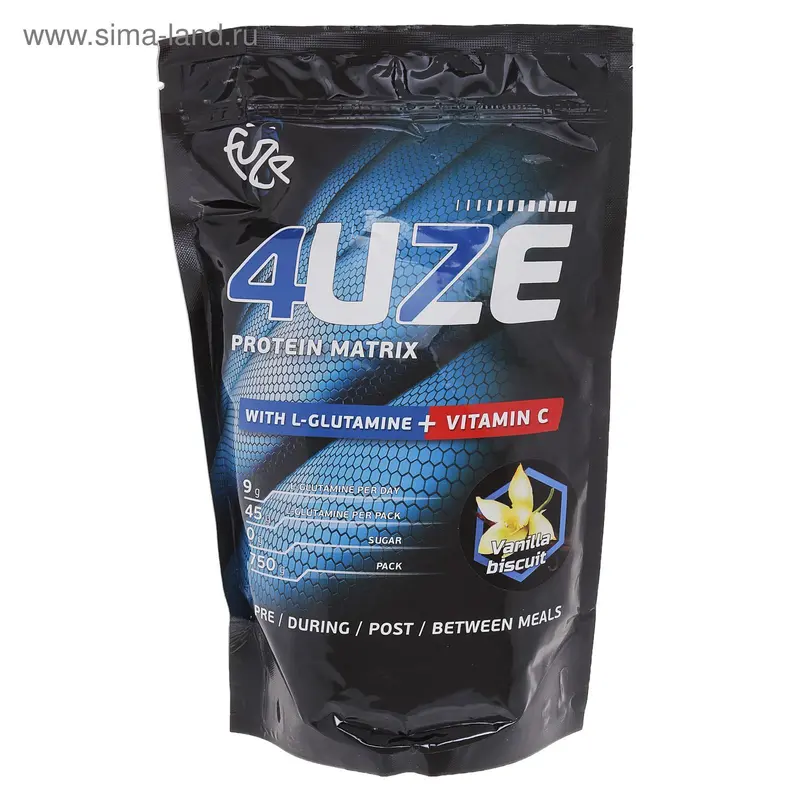 Мультикомпонентный Протеин Фьюз 47% + Glutamine 750г Ванильное печенье
