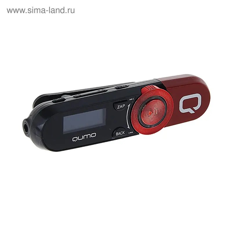 MP3 плеер Qumo Magnitola Red, 4 Гб, дисплей 1.1, USB 2.0, красный