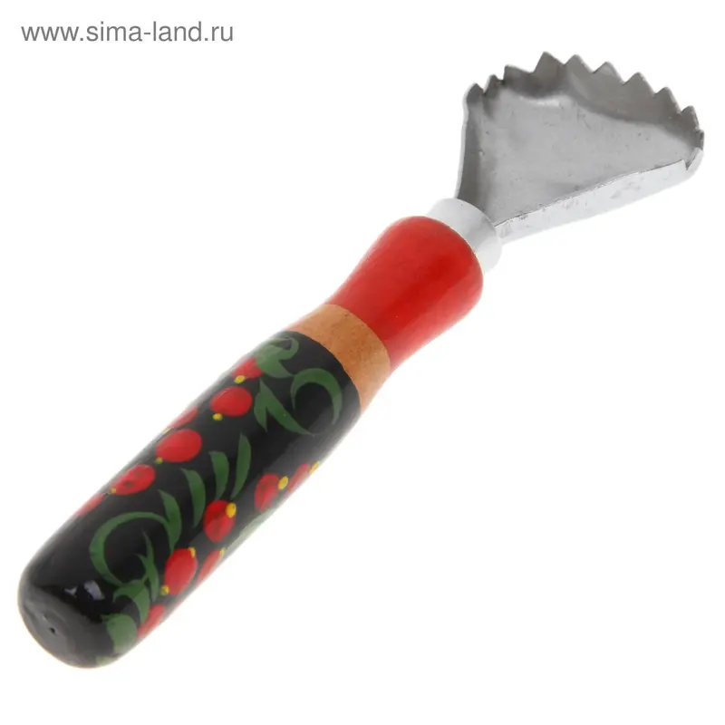 Рыбочистка "Русский узор", деревянная ручка