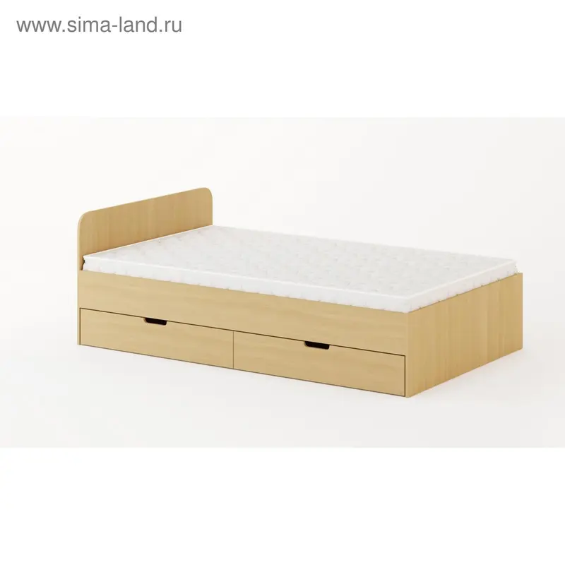 Кровать с ящиками 2032х936х710, белёный дуб