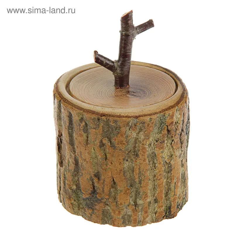 Солонка "Пенёк" высота 10 см, ясень
