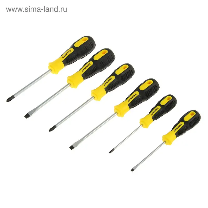 Набор отверток STAYER Profi Ultra, 6 предметов, двухкомпонентная рукоятка