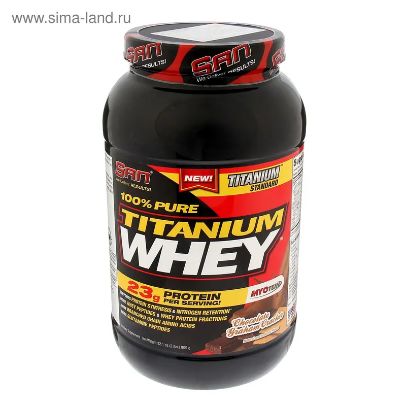 Протеин SAN 100% Pure Titanium Whey шоколадное бисквитное печенье 897г