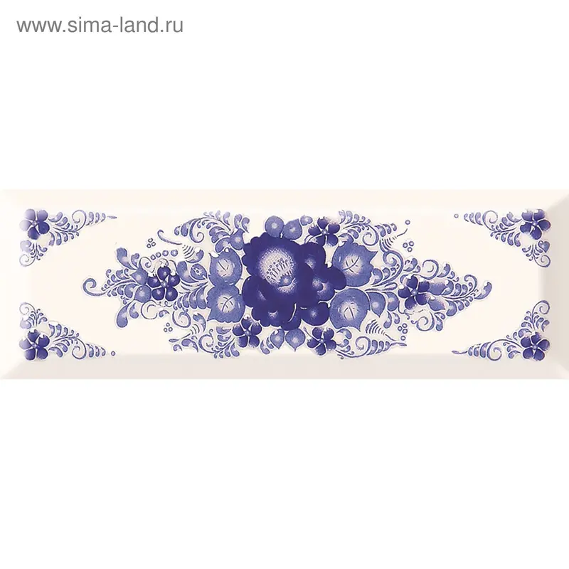 Декор Gzhel 03, 100х300 мм