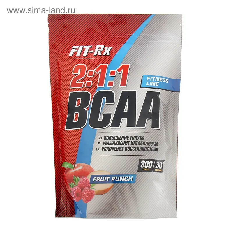 Аминокислоты Fit-RX BCAA 2:1:1 фруктовый пунш 300г