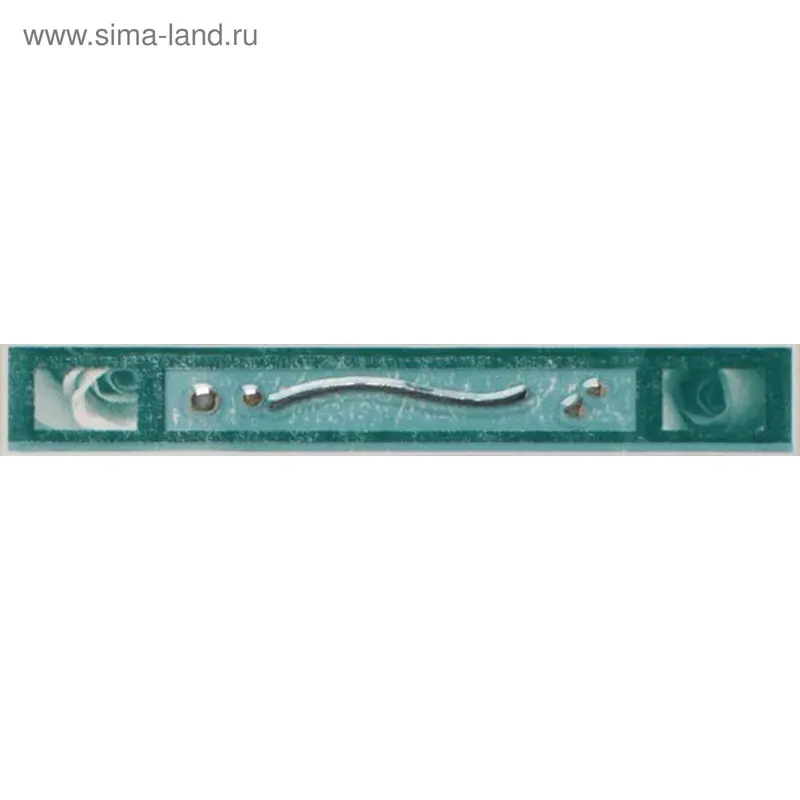 Бордюр керамический "Муаре", бирюзовая, 200х28 мм