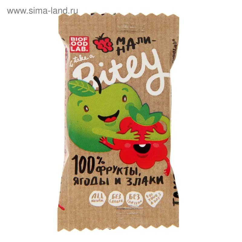 Батончик Bite Фруктово-ягодный "Яблоко-Малина" 25гр