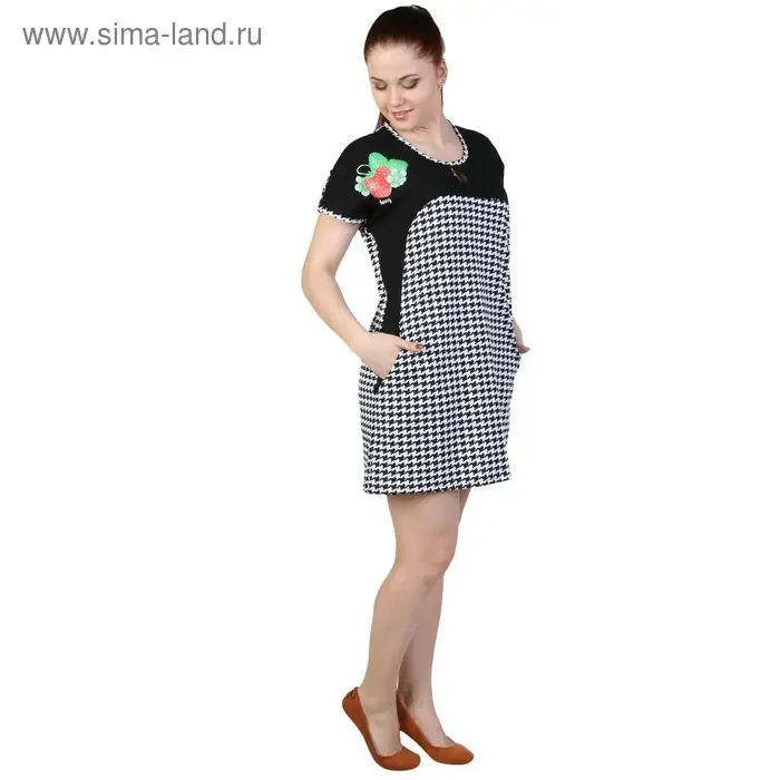 Туника женская Клубничка, цвет микс, размер 56