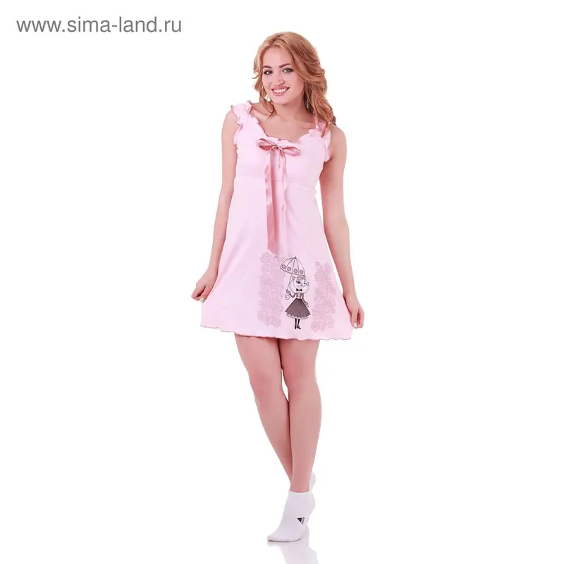 Сорочка женская Прованс 130841 пудра, р-р 44