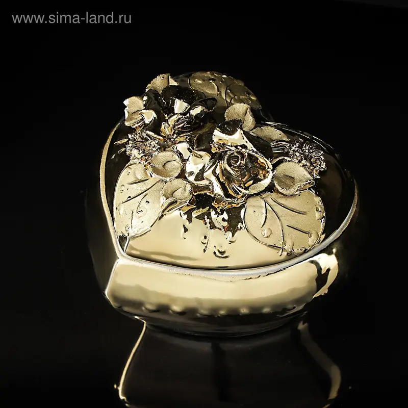 Шкатулка "Сердце" большая, булат