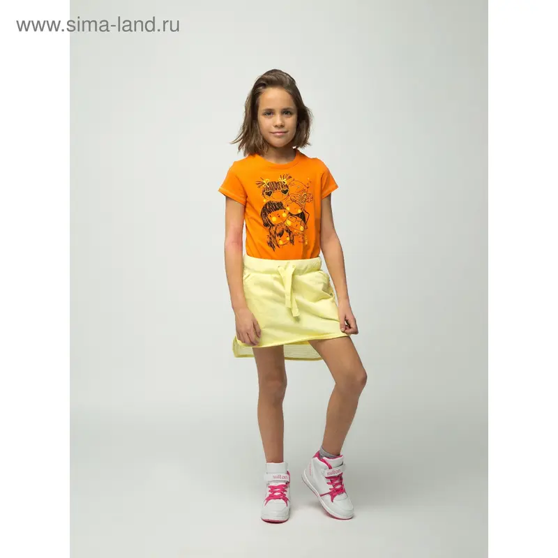 Футболка для девочки "Друзья" рост 134-140 см (34), цвет оранжевый