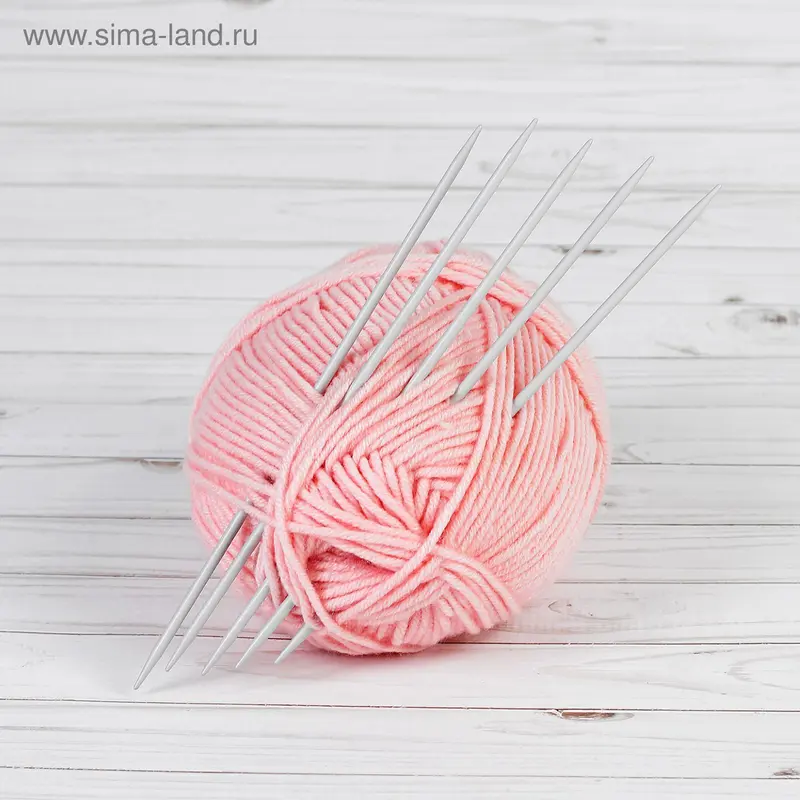 Спицы для вязания чулочные, d=4мм, 23см, 5шт