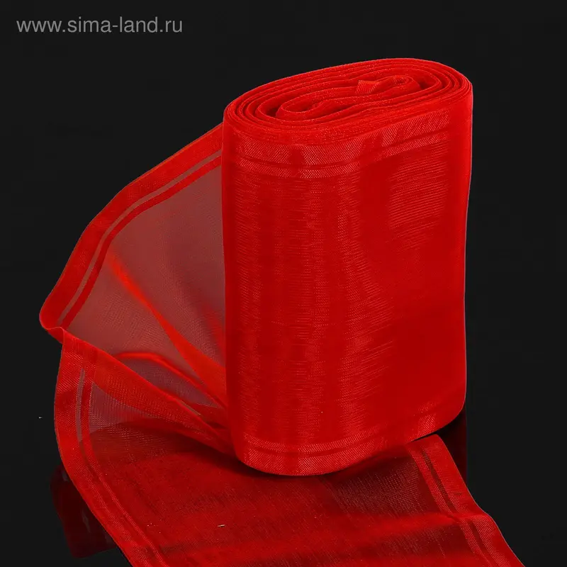 Лента для бантов, 114мм, 1м, цвет красный