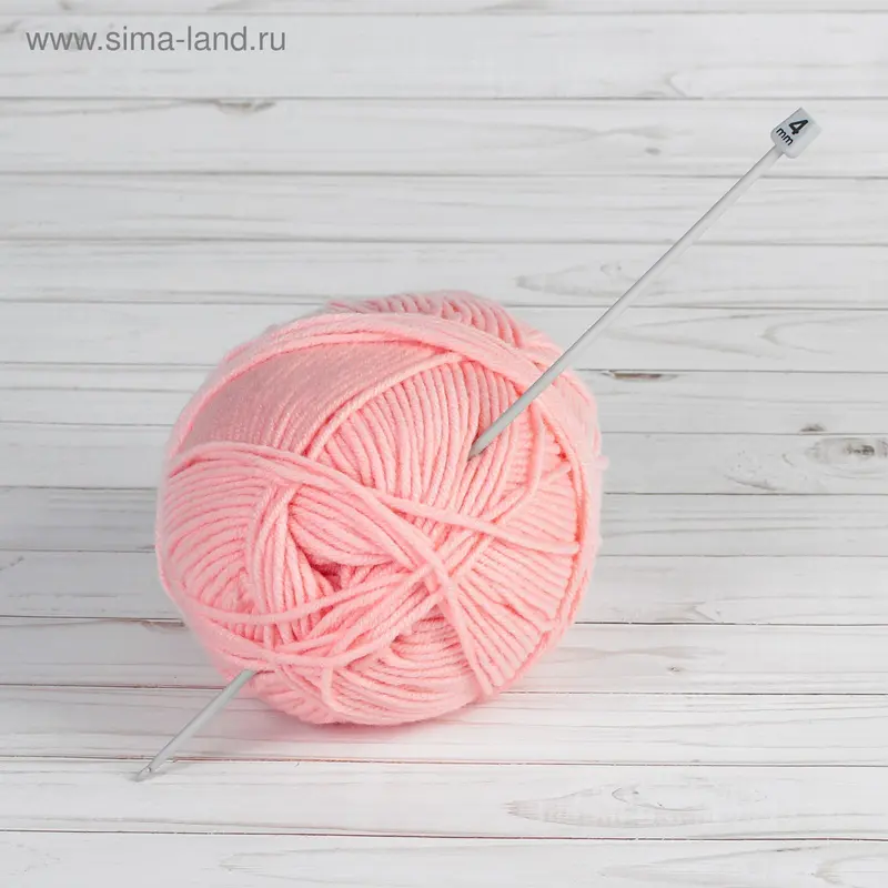 Крючок для вязания, тунисский, алюминиевый, d=4мм, 30см