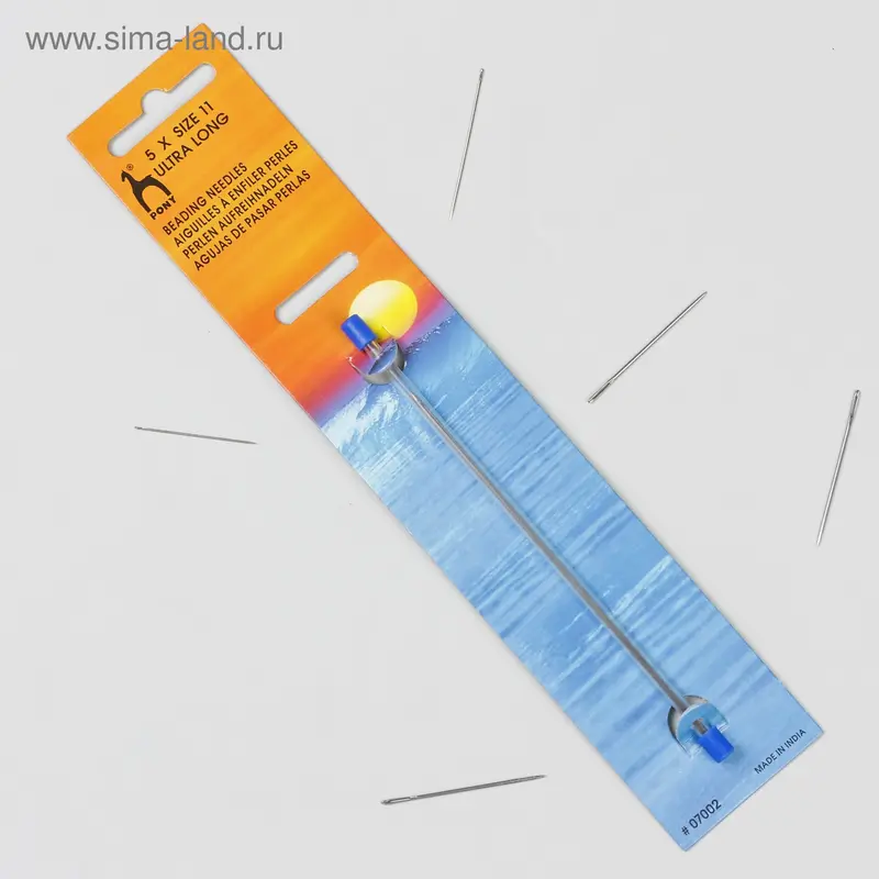 Иглы для бисера и бусин, длинные, 5шт, №11 07002