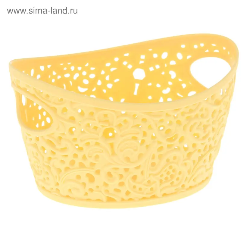 Корзинка «Кружево», 3 л, цвет банановый