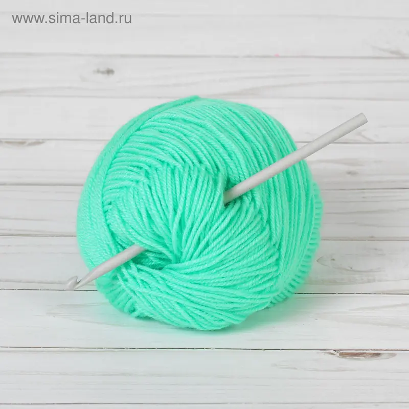 Крючок для вязания, алюминиевый, d=5мм, 15см