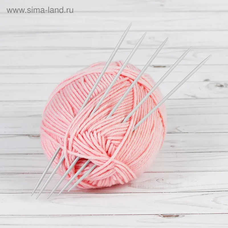 Спицы для вязания чулочные, d=3,5мм, 23см, 5шт