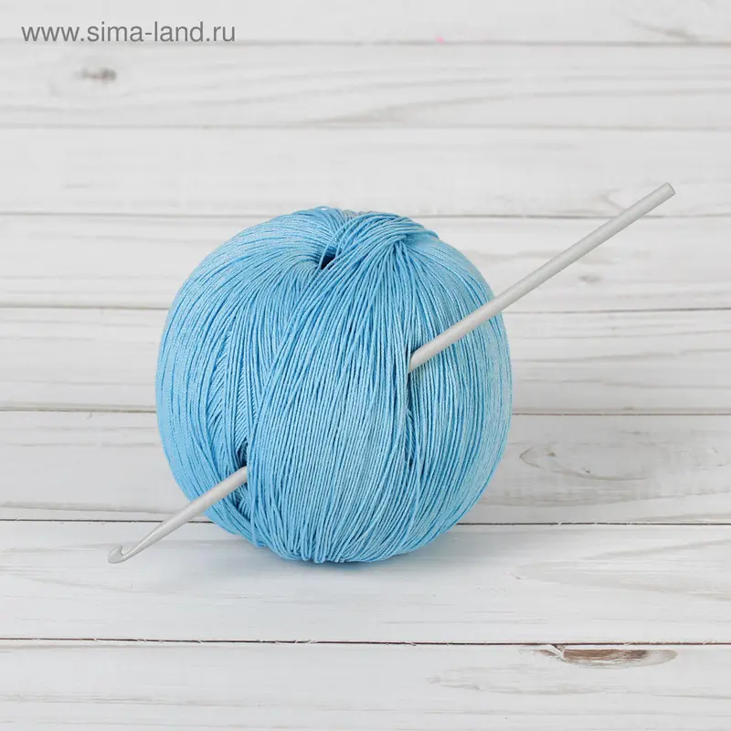Крючок для вязания, алюминиевый, d=3,25мм, 15см