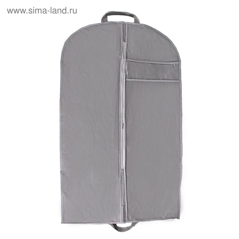 Чехол для одежды с окном, 120×60 см, цвет серый