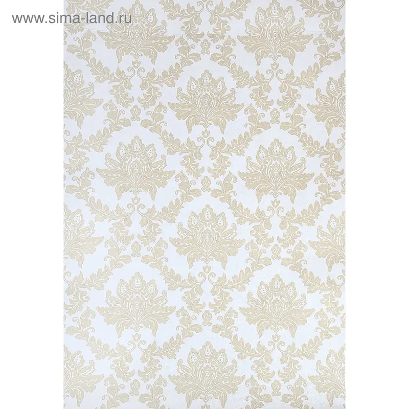 Обои бумажные "Каролина", золотистые, 0,53 x 10,05 м