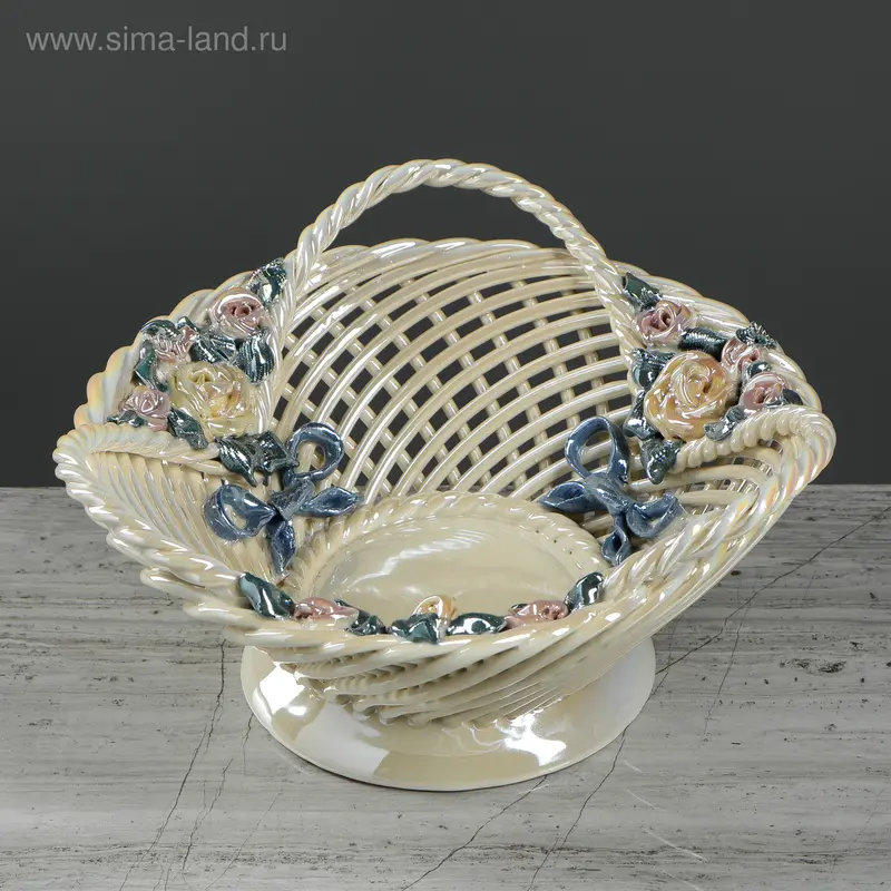 Конфетница "Плетёнка" круглая