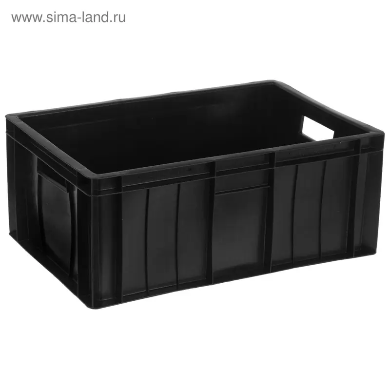 Ящик п/э 60х40х25 см "Мясной", цвет черный