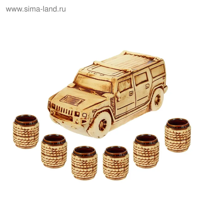Штоф с рюмками "Внедорожник" 7 предметов, 0,7 л