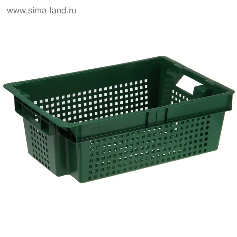 Ящик п/э 60х40х20 см, цвет зелёный